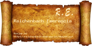 Reichenbach Emerencia névjegykártya